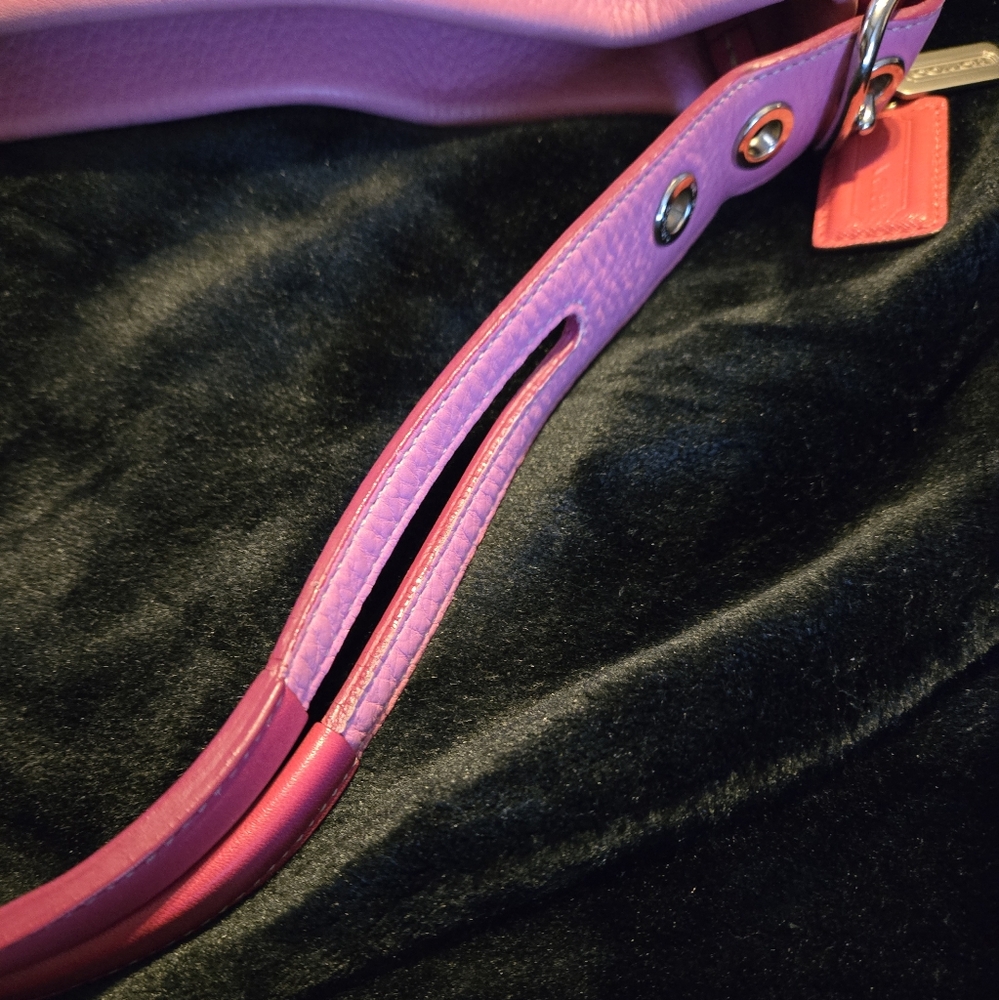 Coach Vintage Soho Pebbled Leather 2 Tone Pink - Picture 5 of 11